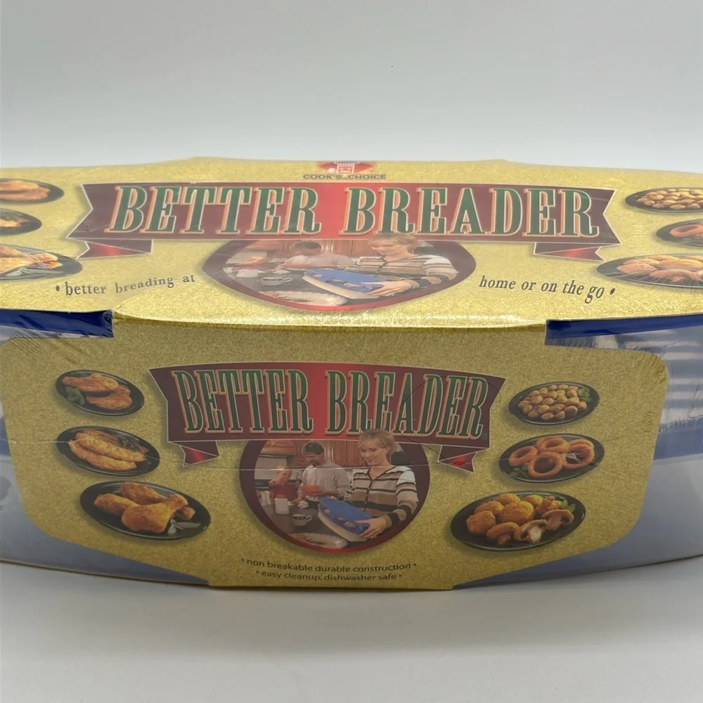 Brand New Cook's Choice Original Better Breader Breading Batter Bowl Clear/Blue